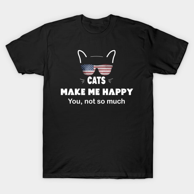 Cats Make Me Happy T-Shirt by MBRK-Store